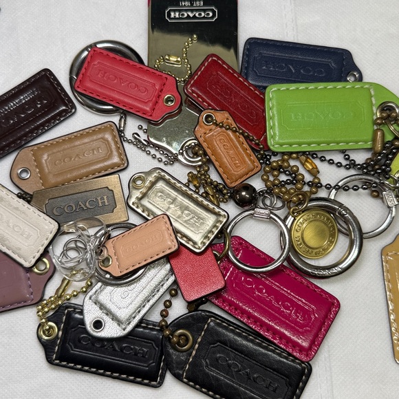 Coach Handbags - Coach Hangtags Metal or Leather or Mirror or Rings or Clear Heart Bid for Yours